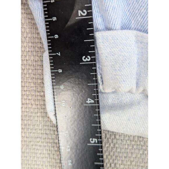 Riders Light Blue Denim Jeans Shorts Size 14M High Waisted USA Vintage -0925F163 - Picture 5 of 8
